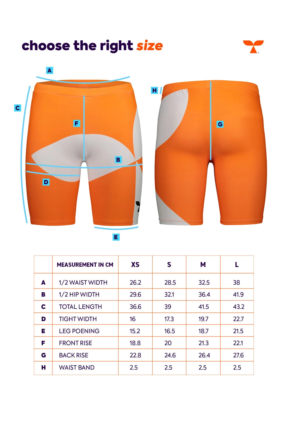 Badebukse gutt: Talent TAME (Oransje)