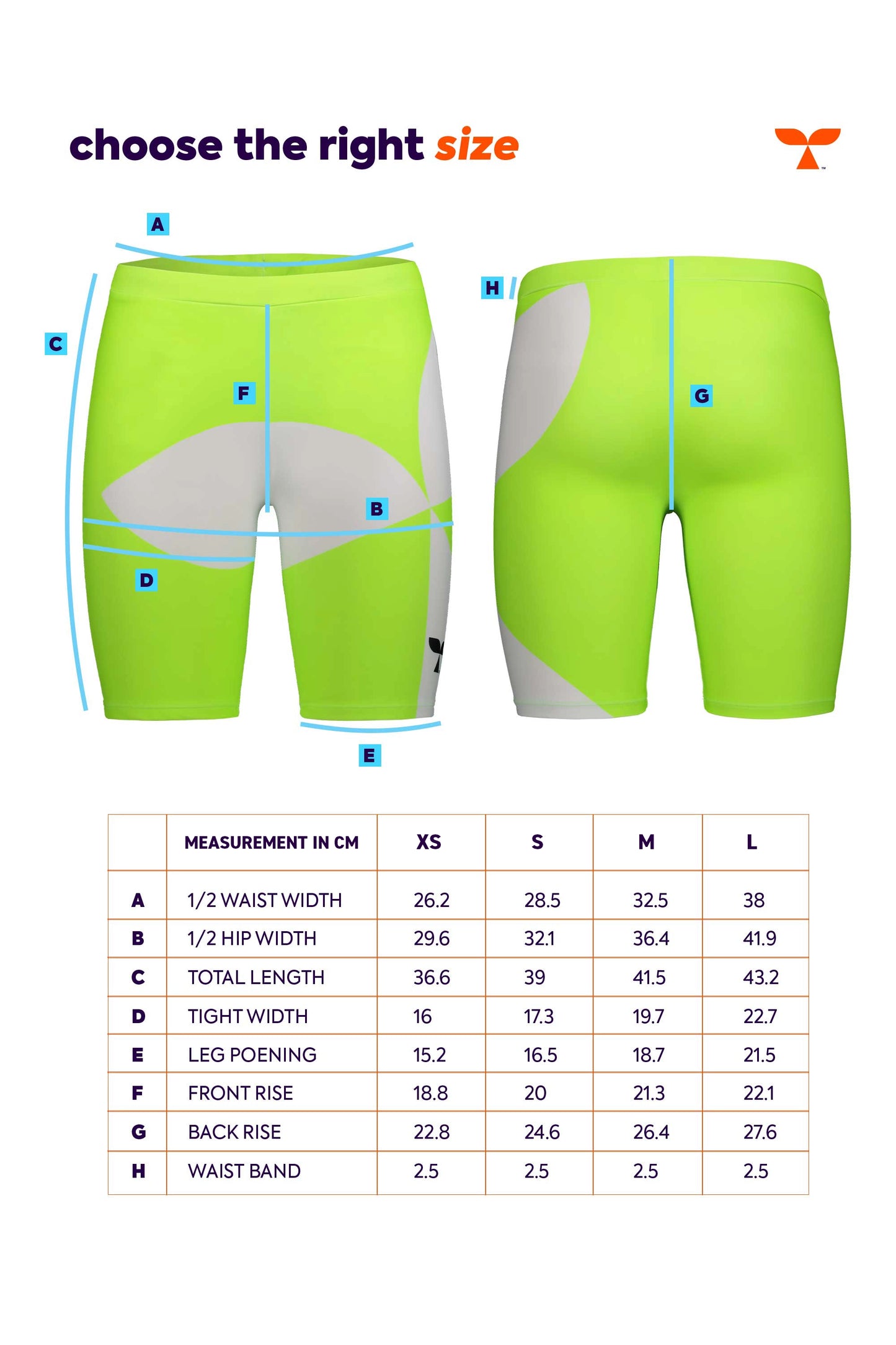 Badebukse gutt: Talent TARGET (Lime)